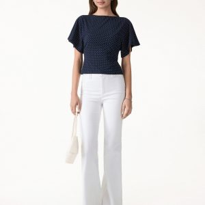 2Pcs Set Boatneck Flutter Sleeves Polka Dot Top & A-Line Flare Skirt Limited Edition - Image 8