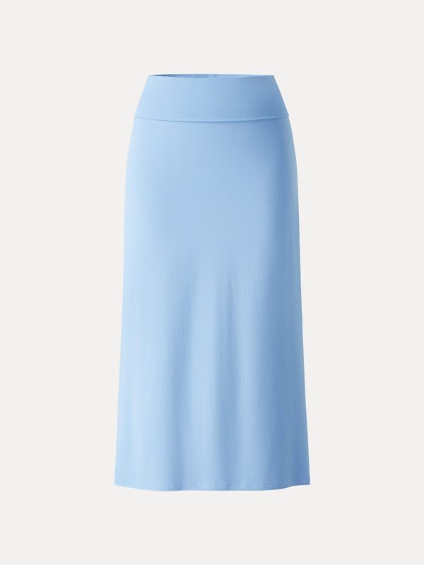 SkinKiss Cooling Fold-Down Waistband Midi Column Skirt