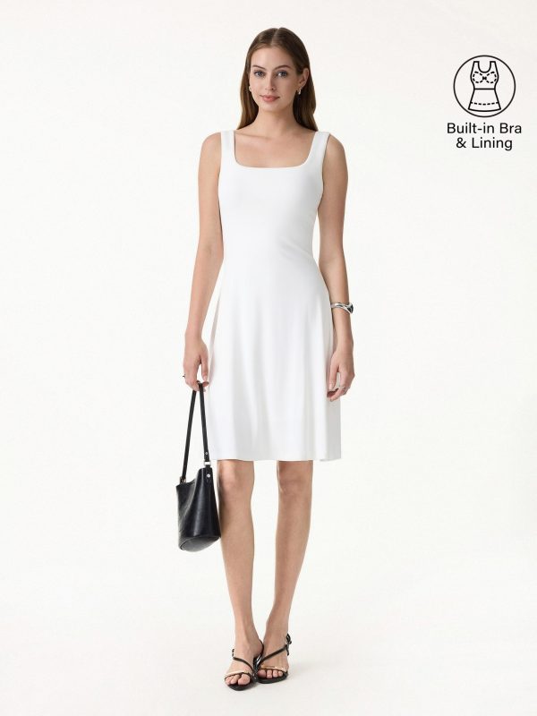 SkinKiss Cooling Square Neck Mini Bra Dress