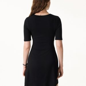 Surplice Ruched Fit-and-Flare Mini Dress - Image 8