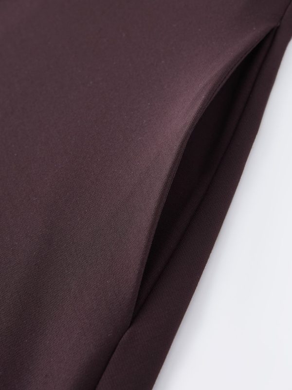 Stretchy Boatneck Fit-and-Flare Mini Bra Dress with Pockets