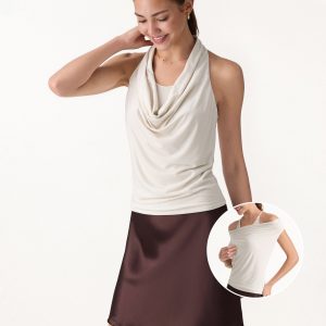 Matte Multi-Wear Cowl Neck Bra Top - Image 1