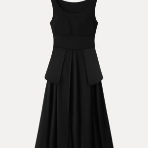 Balletic Scoop Neck Midi Bra Dress with Pockets - Image 10