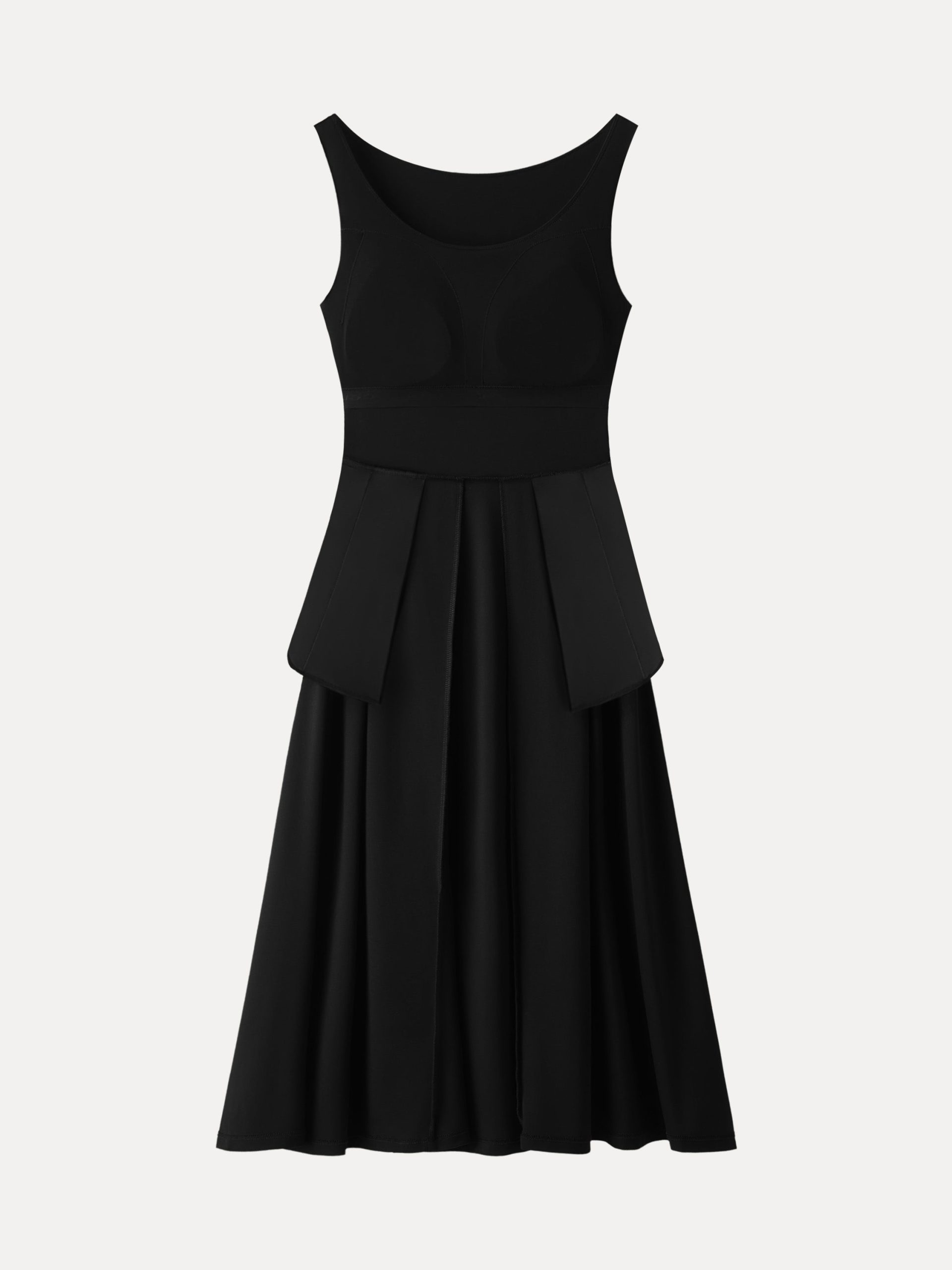 Balletic Scoop Neck Midi Bra Dress with Pockets - Image 10