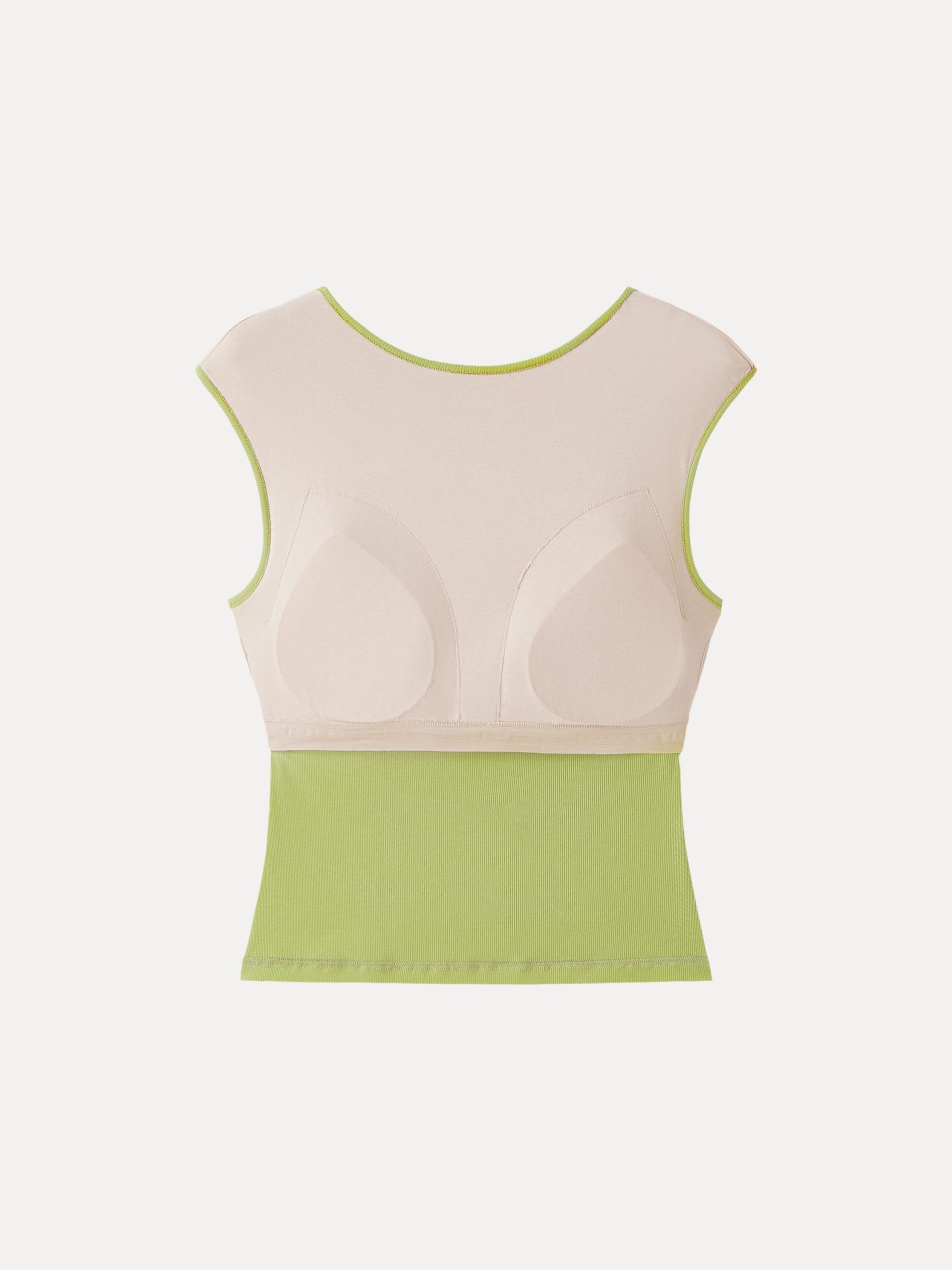 Sweat-Wicking Boatneck Open Back Bra Top - Image 9
