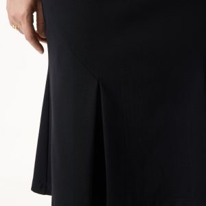 4-Way Stretch Knee Length Pleated Flare Skirt - Image 2