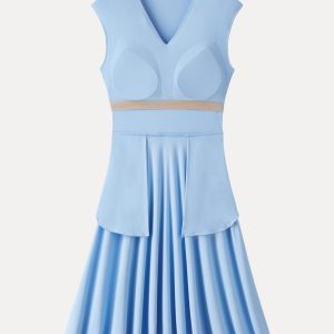SkinKiss Cooling V-Neck Gathered Bra Dress with Pockets - Image 9