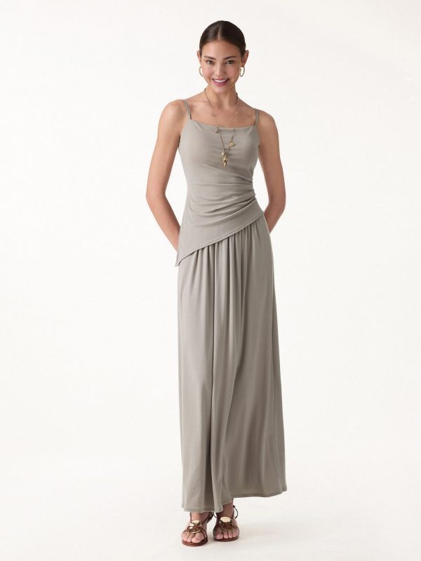 Spaghetti Bra Top with Side Slit