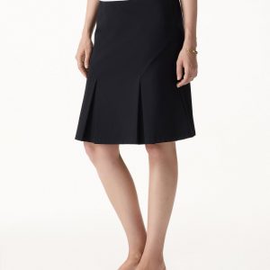 4-Way Stretch Knee Length Pleated Flare Skirt - Image 8