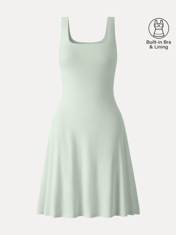 SkinKiss Cooling Square Neck Mini Bra Dress