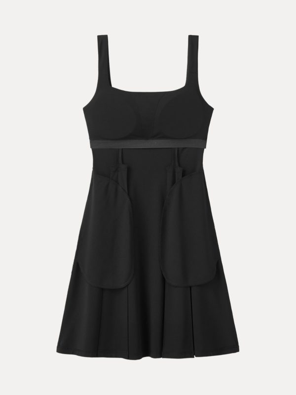 Square Neck Fit-and-flare Mini Bra Dress