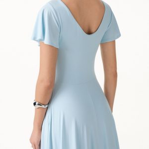 SkinKiss Boatneck Fit-and-Flare Maxi Travel Bra Dress with Pockets - Image 7