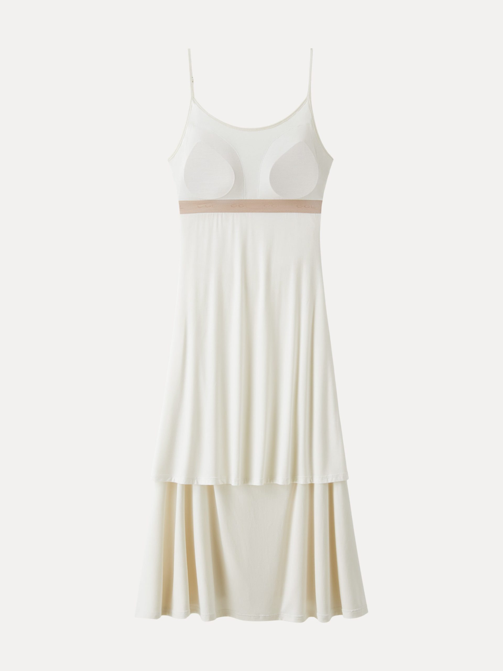 Cooling Lyocell Adjustable Spaghetti Strap Ruched Maxi Bra Dress - Image 9