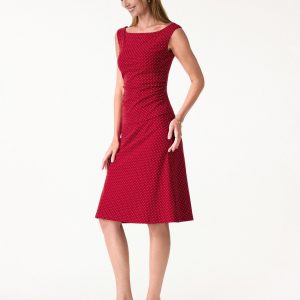 2Pcs Set Polka Dot Boatneck Bra Top & A-Line Flare Skirt Limited Edition - Image 3