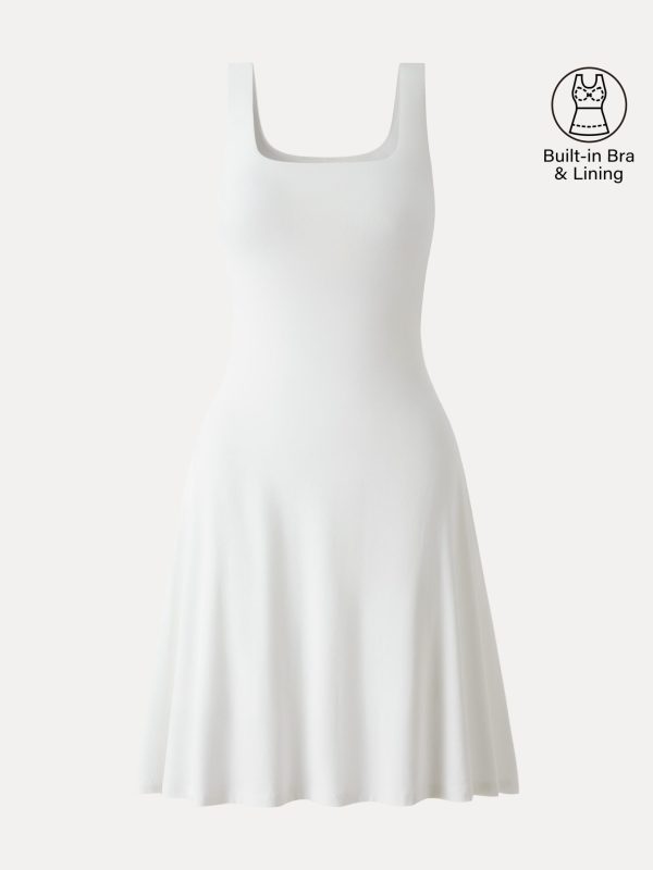 SkinKiss Cooling Square Neck Mini Bra Dress