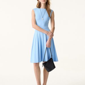 SkinKiss Boatneck Wide Shoulder Bra Dress with Pockets - Image 5