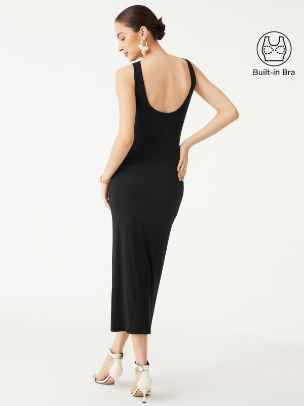Open-Back Tank Bra Dress