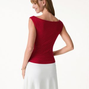 2Pcs Set Polka Dot Boatneck Bra Top & A-Line Flare Skirt Limited Edition - Image 13