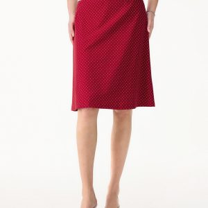 Stretch Cotton Polka Dot A-Line Flare Skirt Limited Edition - Image 3