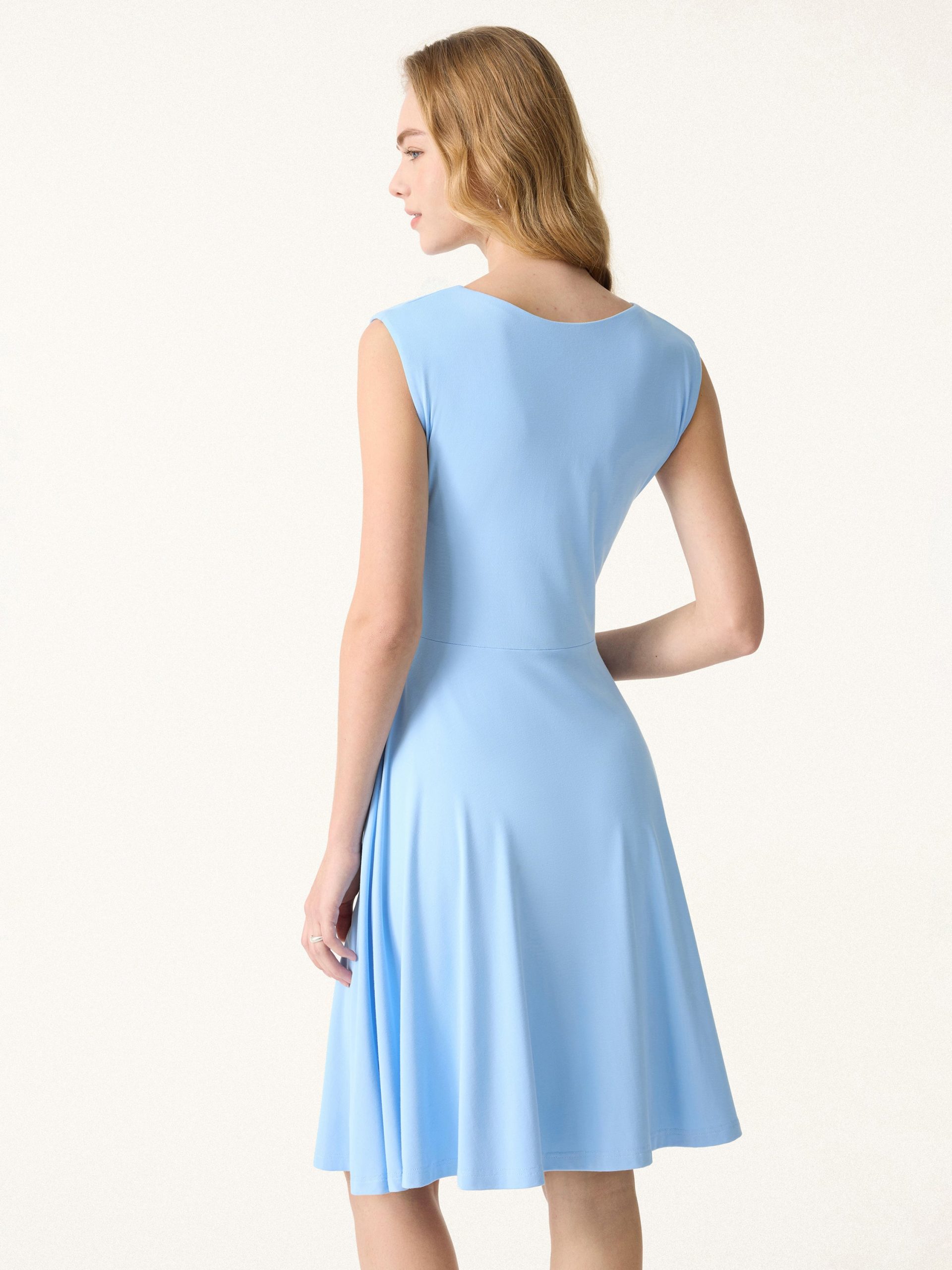 SkinKiss Boatneck Wide Shoulder Bra Dress with Pockets - Image 11