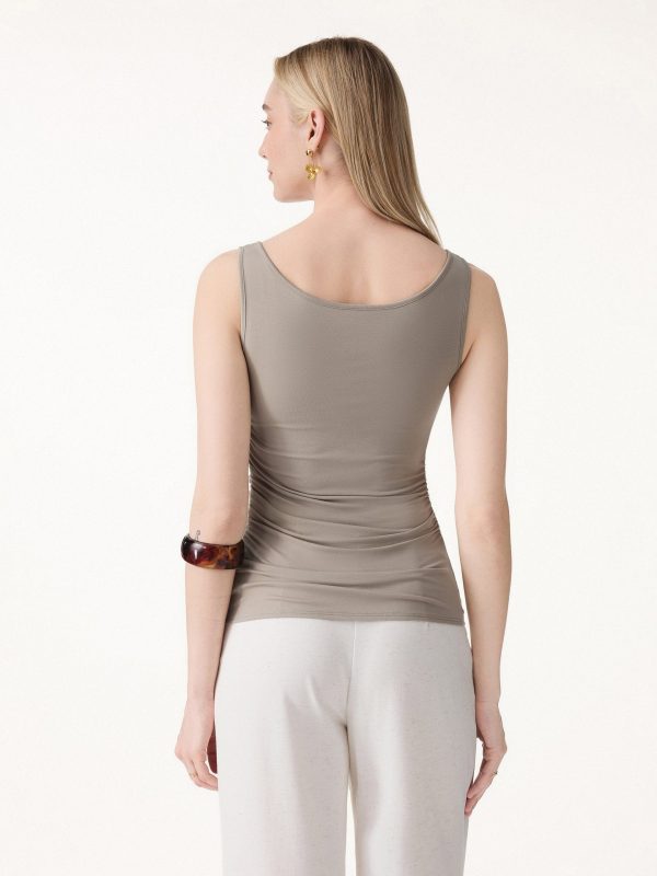 Smooth Boatneck Ruched Bra Top
