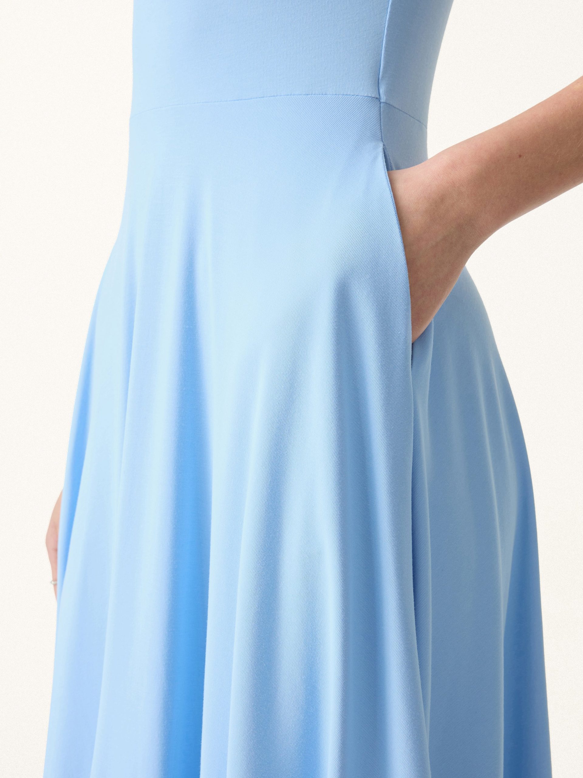 SkinKiss Boatneck Wide Shoulder Bra Dress with Pockets - Image 3