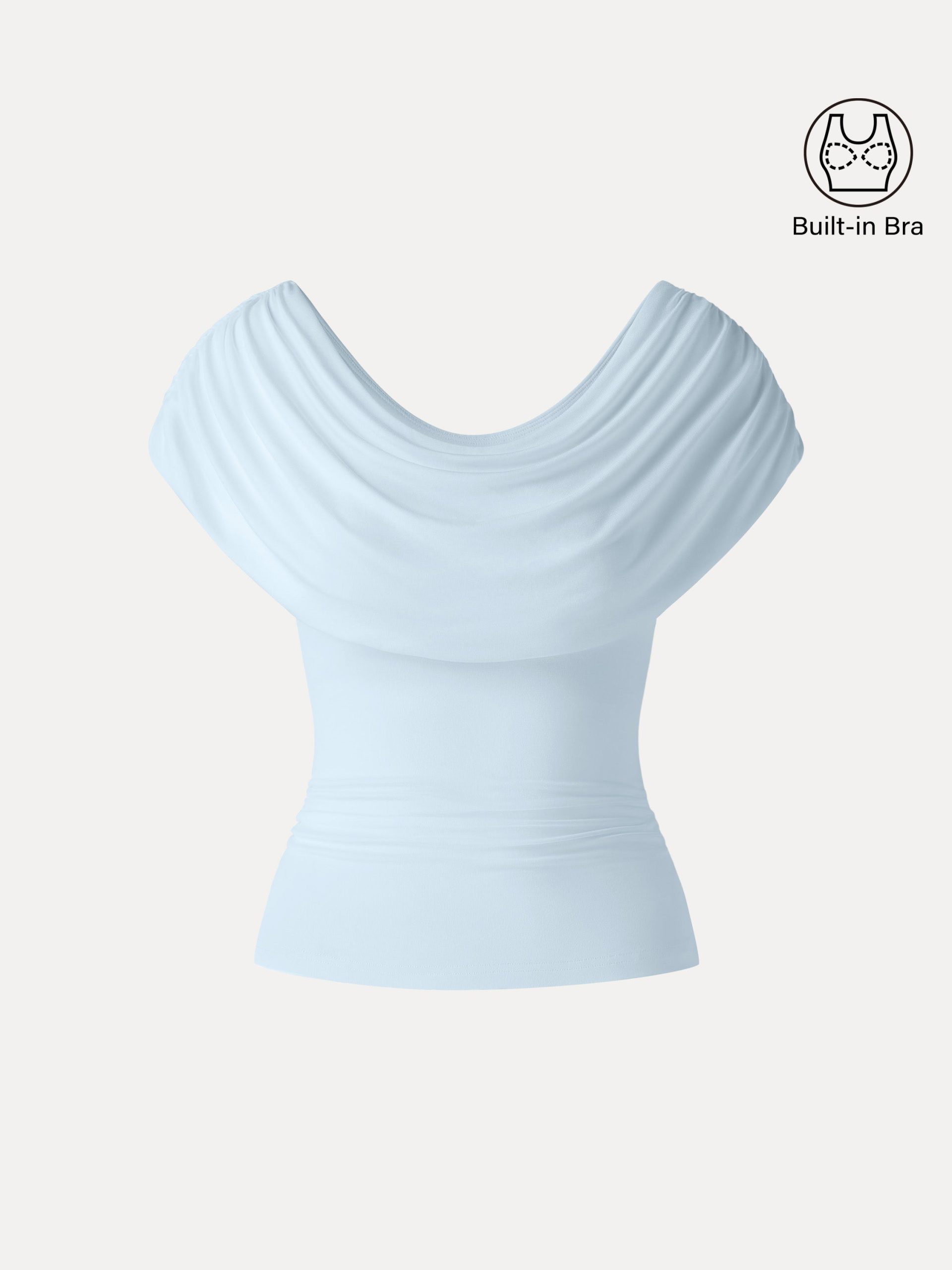 UltraSoft SkinKiss Draped U-Neck Ruched Bra Top - Image 14