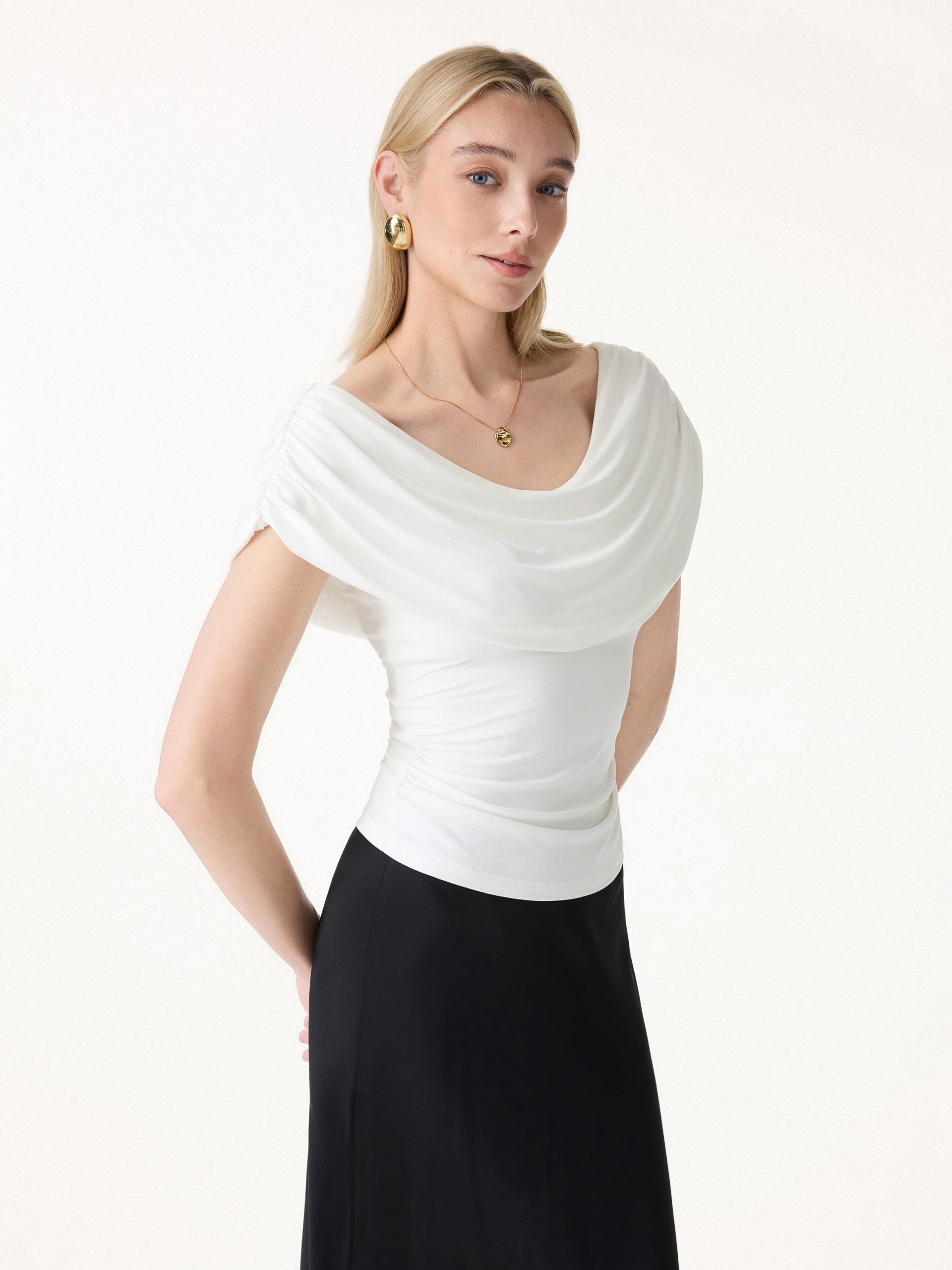 UltraSoft SkinKiss Draped U-Neck Ruched Bra Top - Image 7