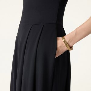 Balletic Scoop Neck Midi Bra Dress with Pockets - Image 4