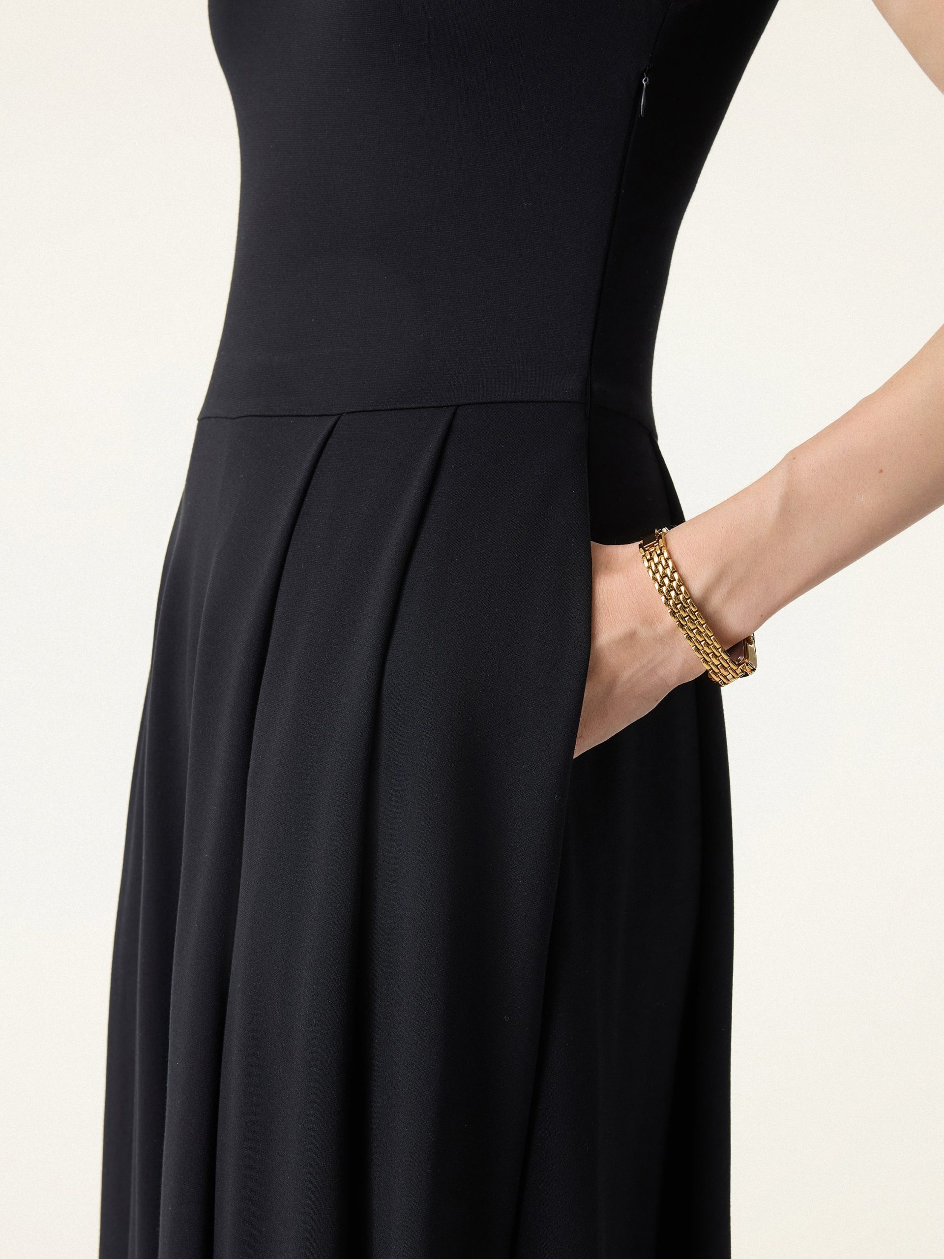 Balletic Scoop Neck Midi Bra Dress with Pockets - Image 4