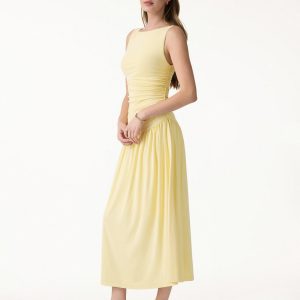 SkinKiss Cooling Boatneck Ruched Midi Bra Dress - Image 6