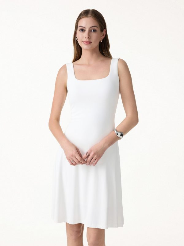 SkinKiss Cooling Square Neck Mini Bra Dress