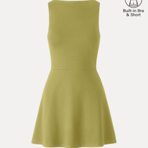 Classy Boatneck Fit-and-Flare Mini Bra Dress - Image 17