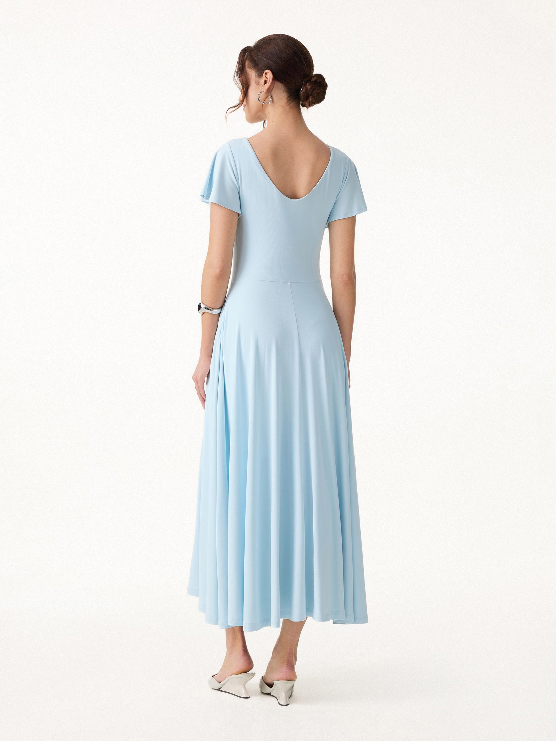 SkinKiss Boatneck Fit-and-Flare Maxi Travel Bra Dress with Pockets - Image 11