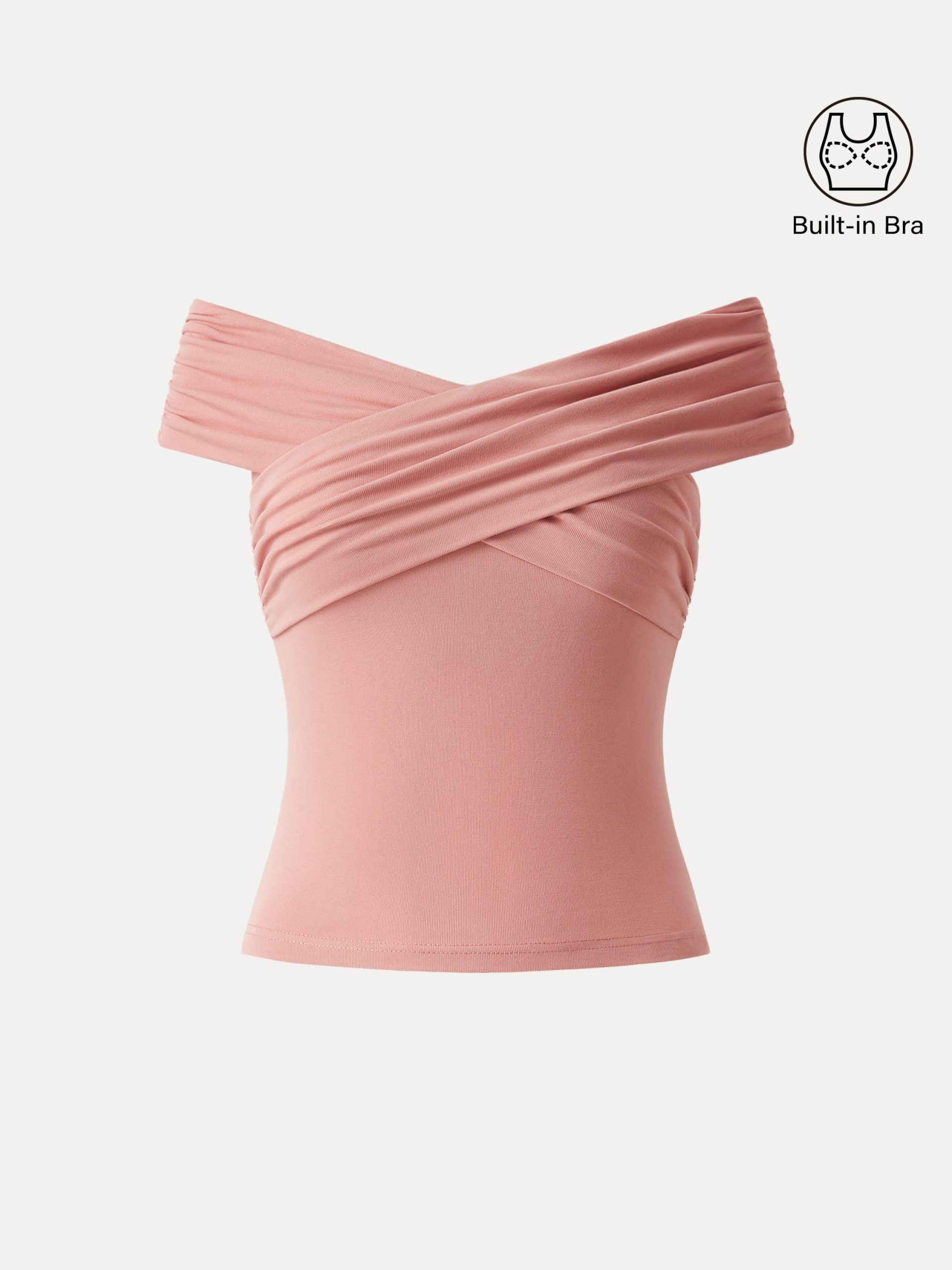 Criss Cross Off Shoulder New Airy Bra Top - Image 28
