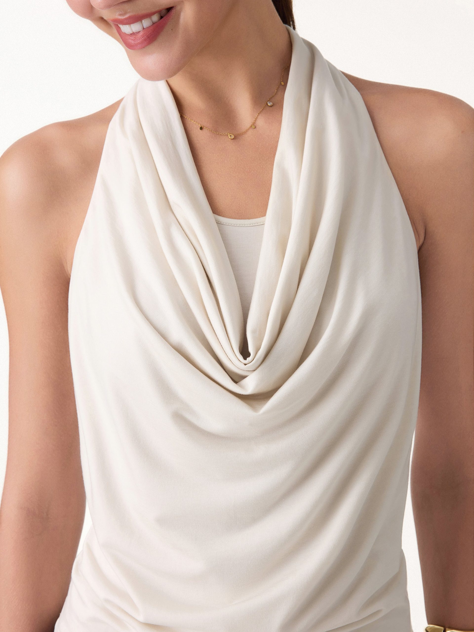 Matte Multi-Wear Cowl Neck Bra Top - Image 7