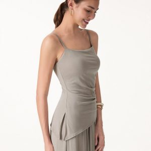 Spaghetti Bra Top with Side Slit - Image 1