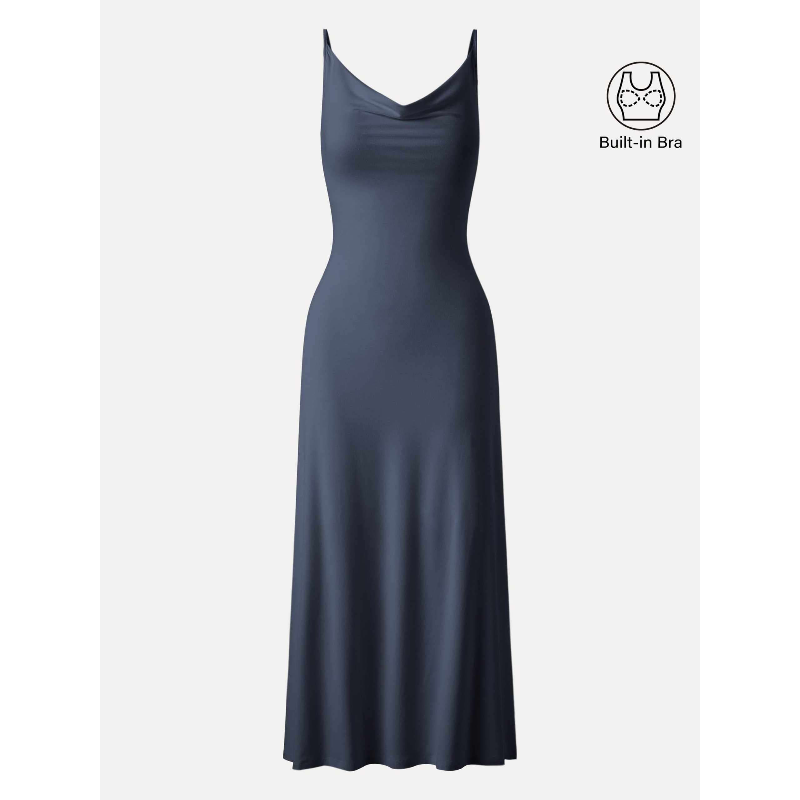 Effortless Vacay Cowl Neck Midi Bra Dress - Image 13