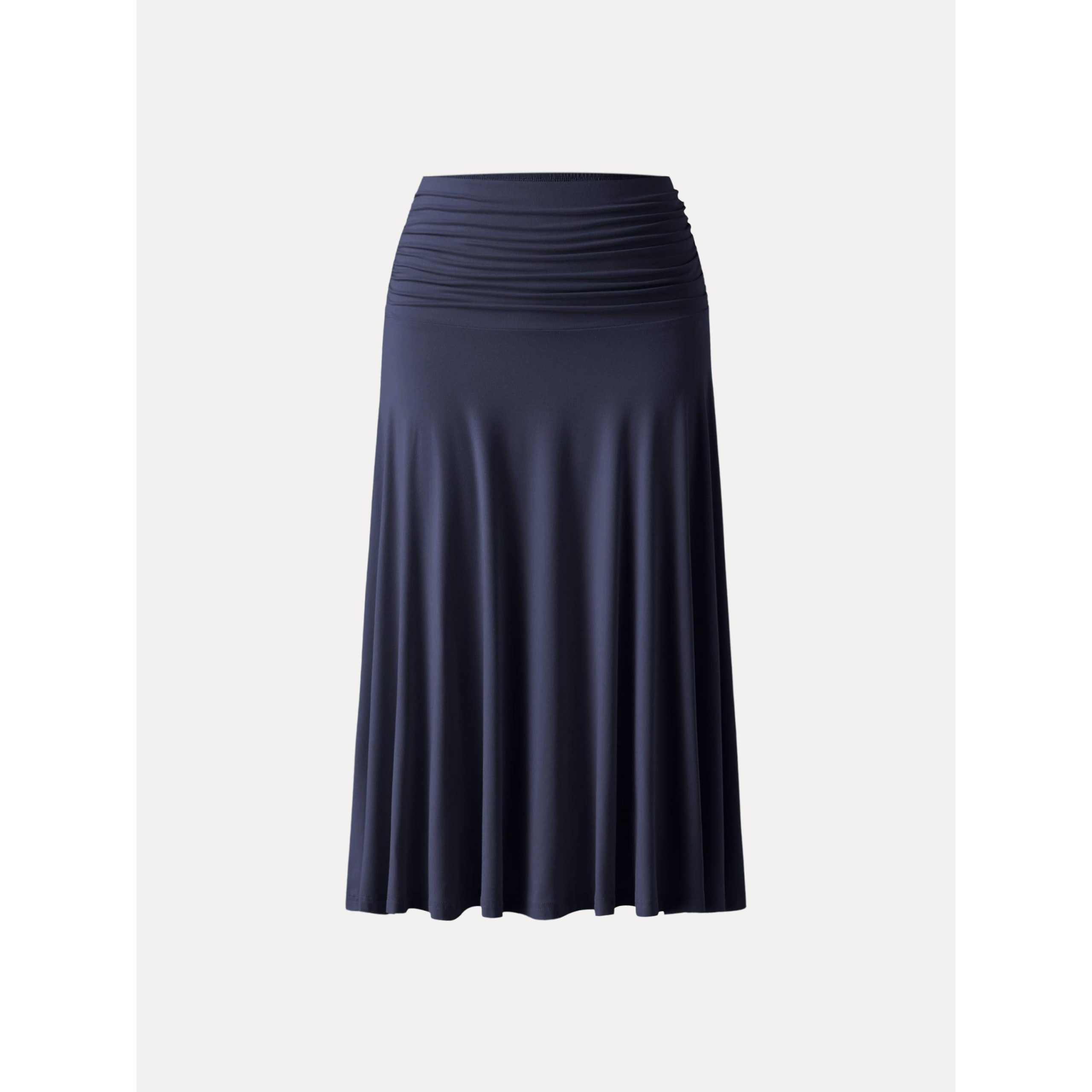 Flowy Side Ruched A-line Midi Skirt - Image 19